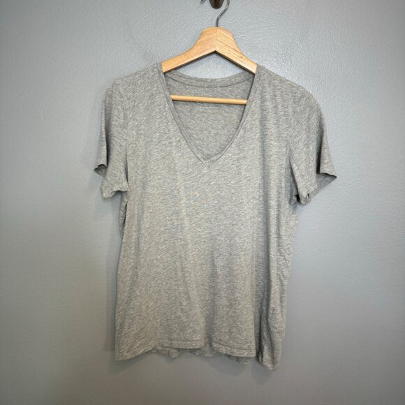 EVERLANE organic cotton v neck tee in gray size L - Picture 2 of 6